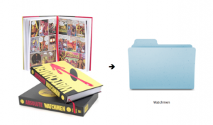 Watchmen - from comic book to graphic novel to folder... Watchmen © DC Comics